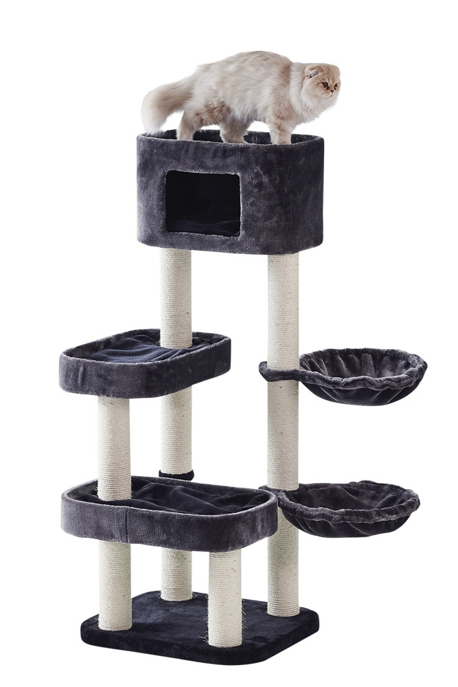 Kattenkrabber Classic "FRAN"  zwart/grijs