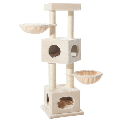 [NB6379692] Kattenkrabber "MERSIN" 50 x 50 x 152 cm cream
