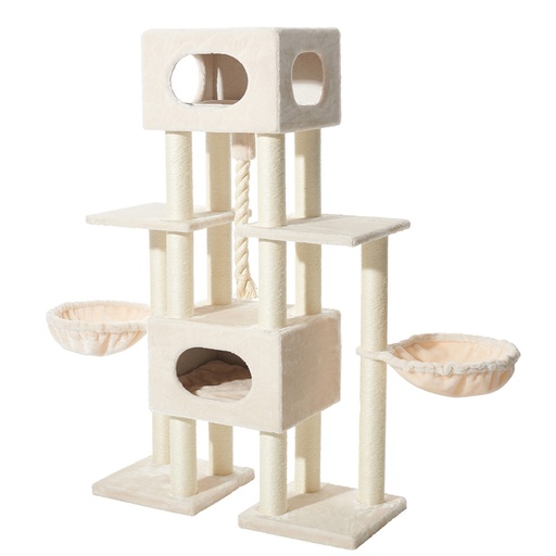 [NB6379792] Kattenkrabber "USAK" 100 x 40 x 156 cm cream