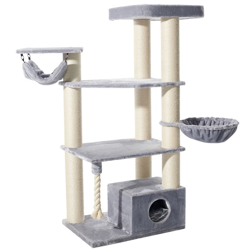 [NB6379801] Kattenkrabber "TOKAT" 80 x 60 x 176 cm grijs