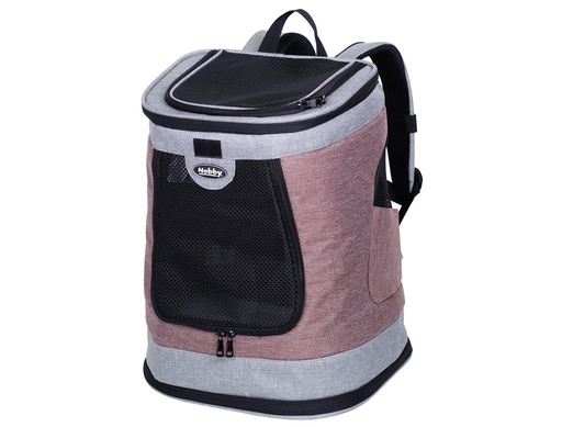 [NB63862] Rugzak "PLATA" 34 x 30 x 43 cm stoffig roze-grijs