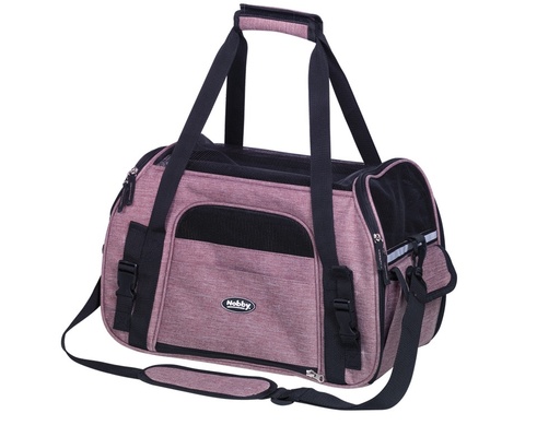 [NB63863] Vervoerder "LUJAN" M: 43 x 23 x 29 cm stoffig roze