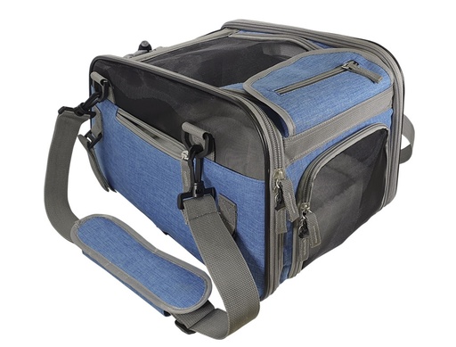 [NB63886] Fietsendrager "TOUR" 40 x 24 x 24 cm blauw