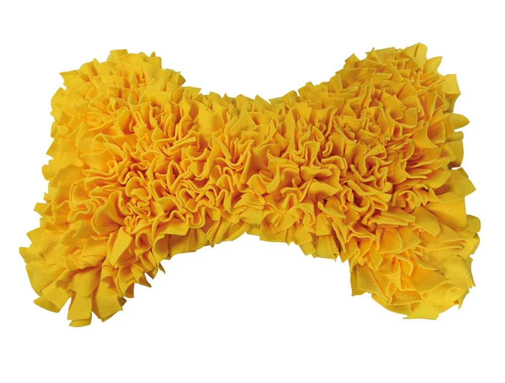 Snuffelmat "BONE" 70 x 50 cm geel