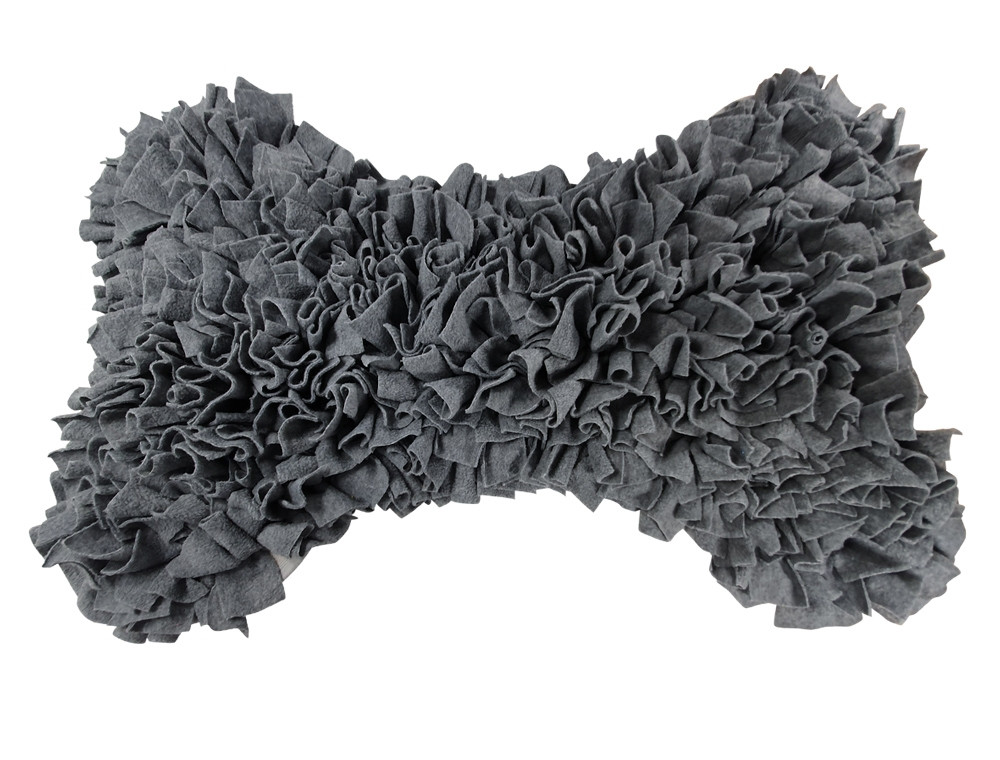 Snuffelmat "BONE" 70 x 50 cm grijs