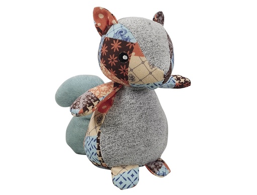 [NB63927] Pluche eekhoorn "Patchwork" 20 cm 