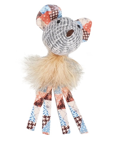 [NB63935] Pluche muis "Patchwork" 15 cm 