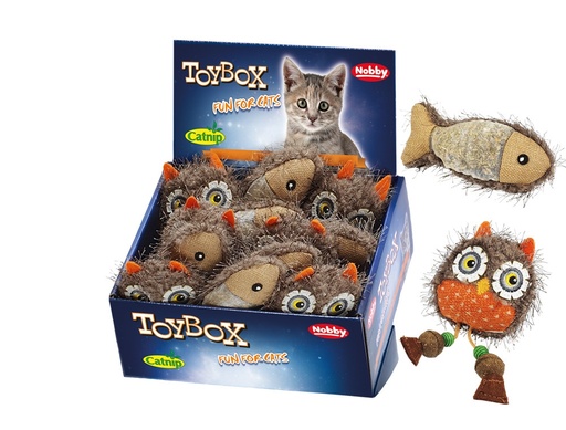[NB63951] Pluche dieren met Catnip Display 12 st, 13 + 15 cm 