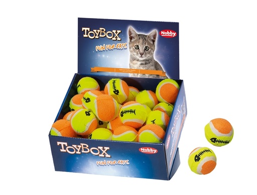[NB63975] Tennisbal voor katten display 32 pieces,  4,5 cm 