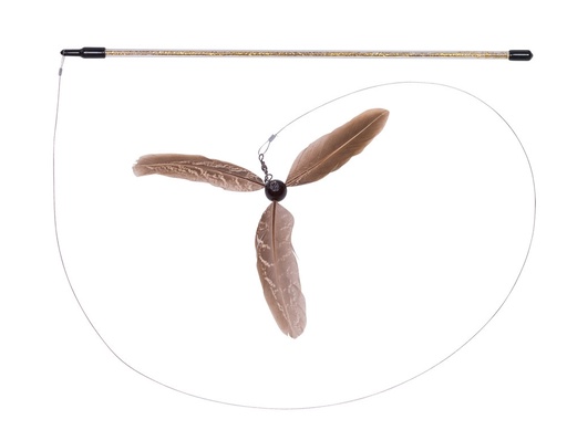 [NB63977] Hengel "Wervelwind" stok 33 cm, cord with feathers 91 cm 