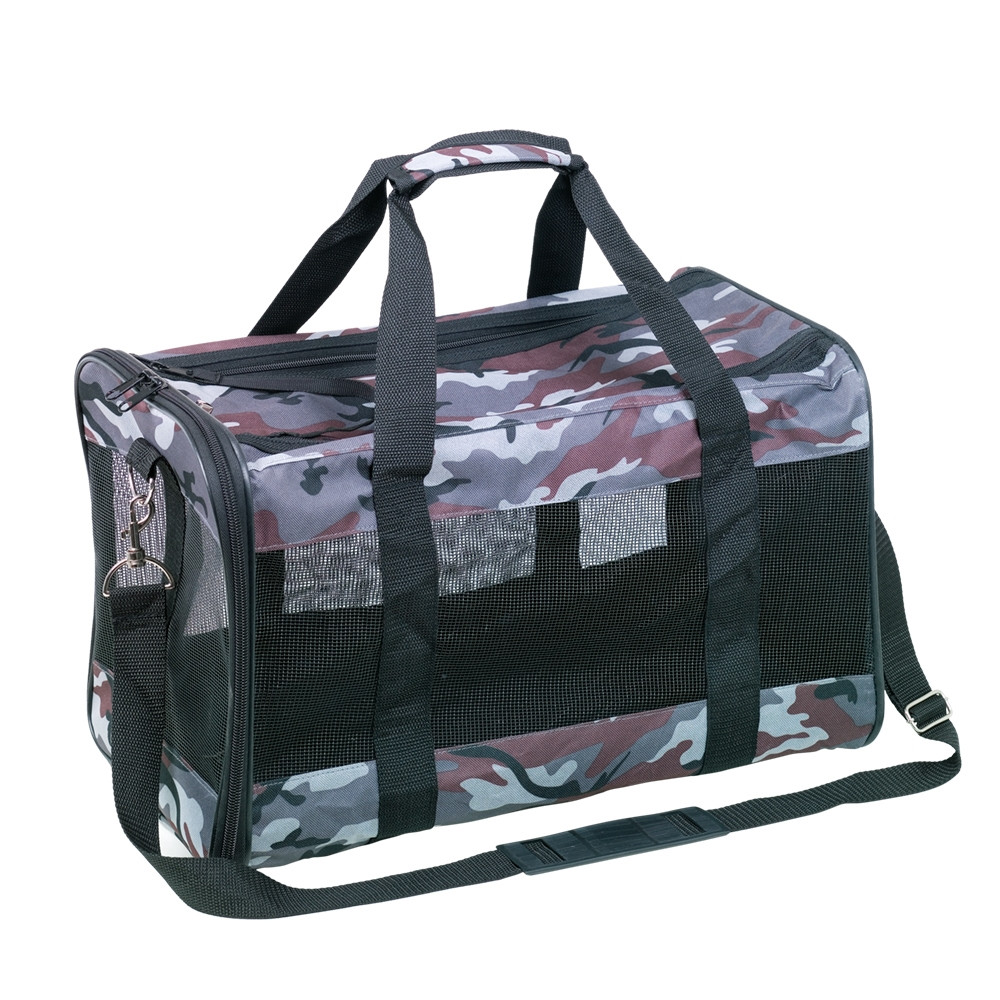Vervoerder "SILAN" L: 53 x 30 x 30 cm camouflage grijs