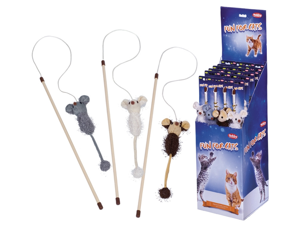 Pluche muis met rammelaar