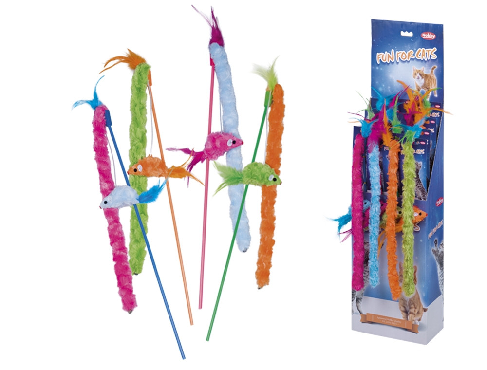 Varenblad met speelgoed display 18 st, hengel 45 cm+37 cm Mix kleuren