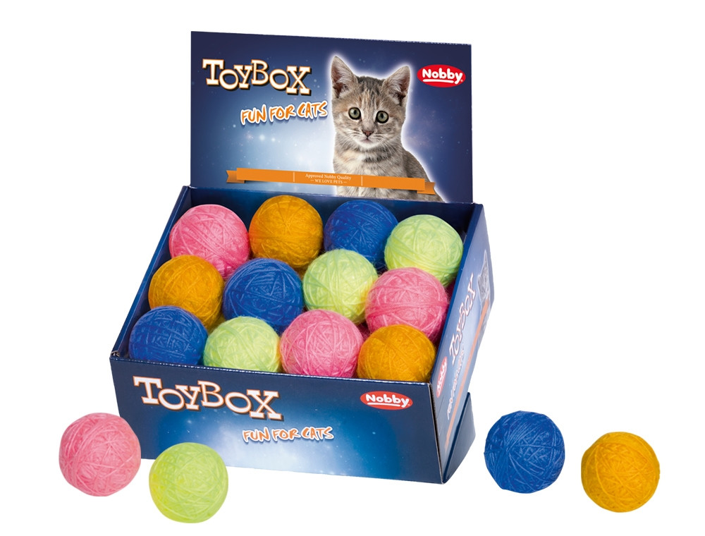 Bol van wol Display 24st, 5 cm Mix kleuren