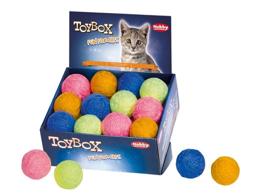 [NB66950] Bol van wol Display 24st, 5 cm Mix kleuren