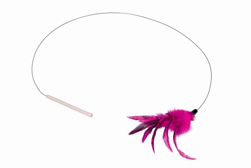 [NB66964] "Kattenuitsmijter" stok 12cm, wire 89cm, toy 15 cm 
