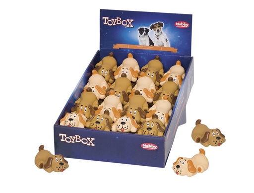 [NB66980] Latex minihondje display 32 st, 8,5 cm Mix kleuren 