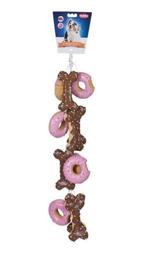 [NB66989] Latexdessert strip 12 st, 10 + 17 cm Mix kleuren 