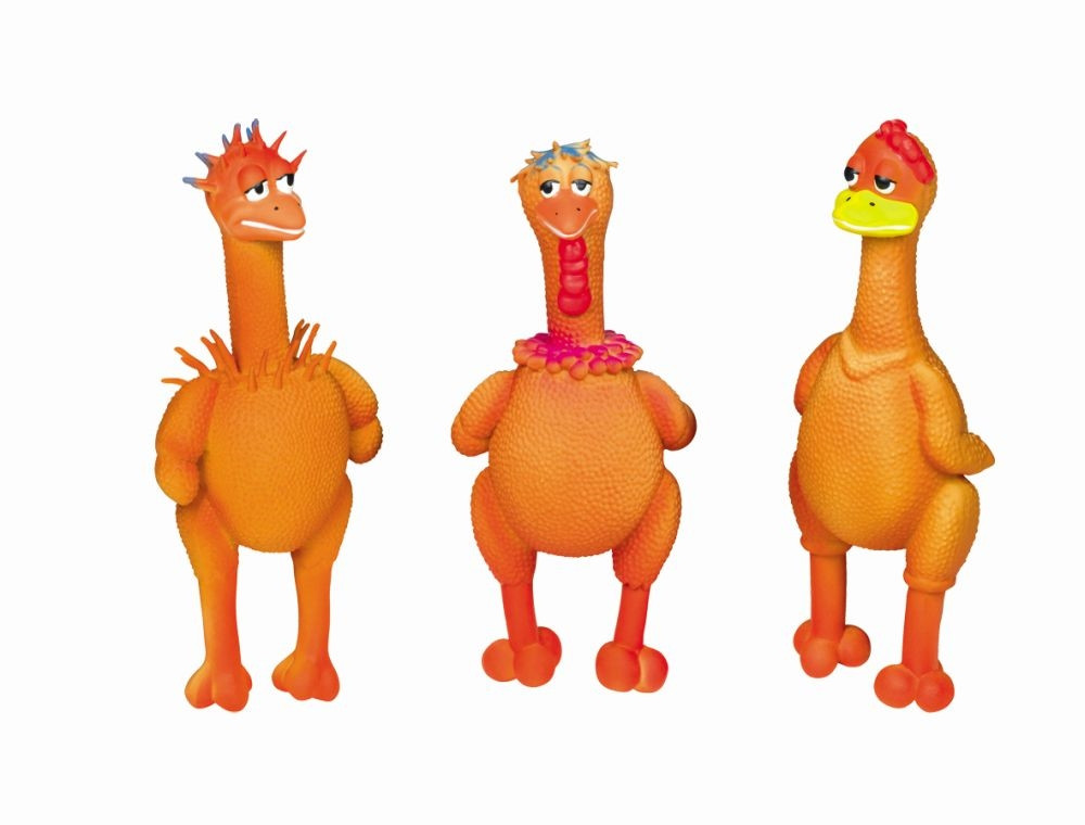 Latex figuren "Cool Chicken" display 12 st.., 21-22 cm 