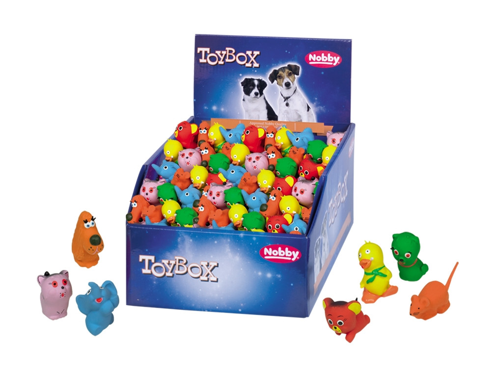 Latex figuren display 84 st., 5-6 cm 