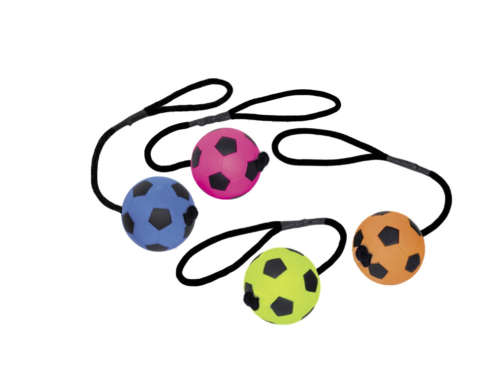 Voetbal van schuimrubber met touw