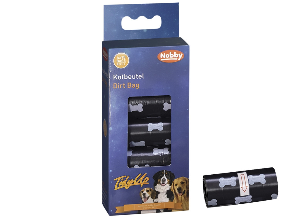 TidyUp Poepzakje met botprint zwart