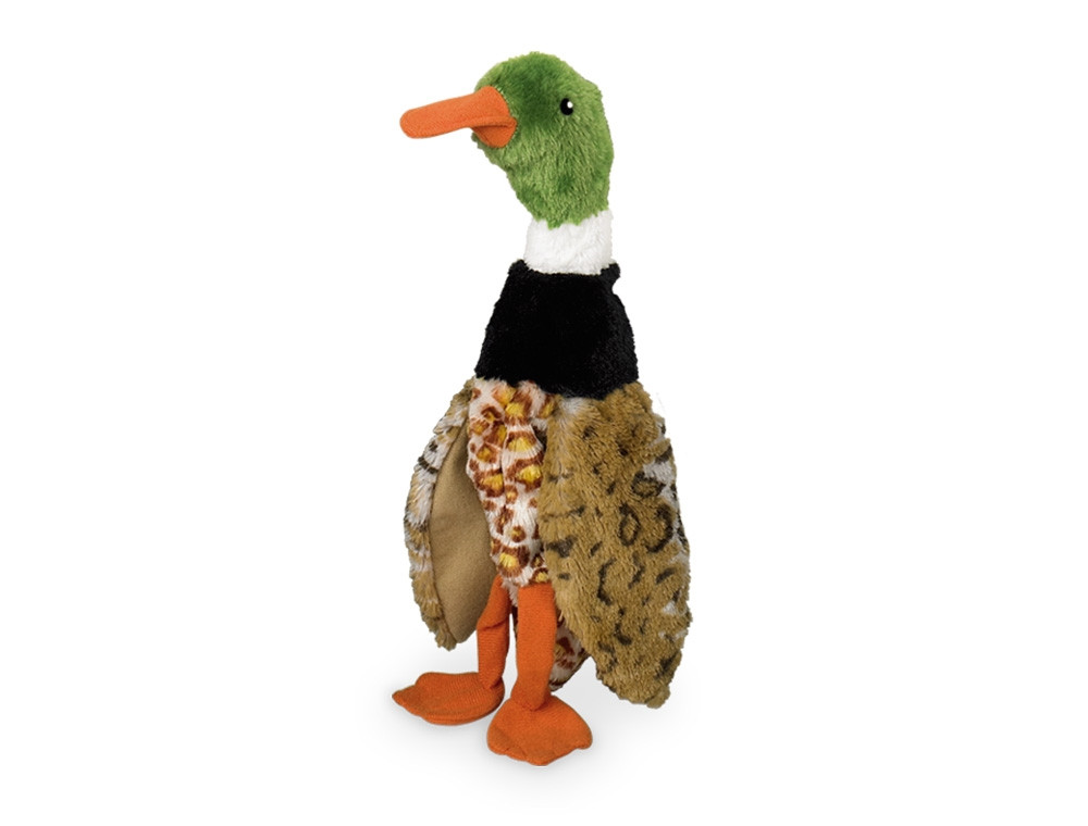 Pluche Eend plat 34 cm groen