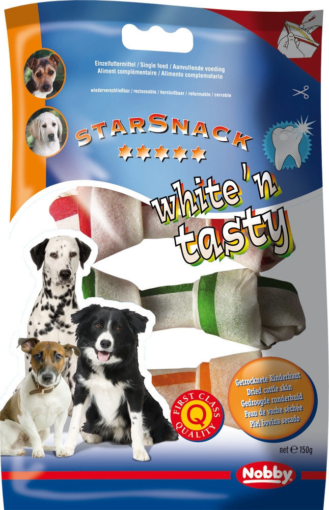 White'n Lekker geknoopt beenkleurig 10-11,5 cm, 150 g, 5 st. 