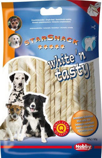 [NB68007] White'n Lekkere twist. 12,5 cm x 6-7 mm, 165 g, 30 st. 