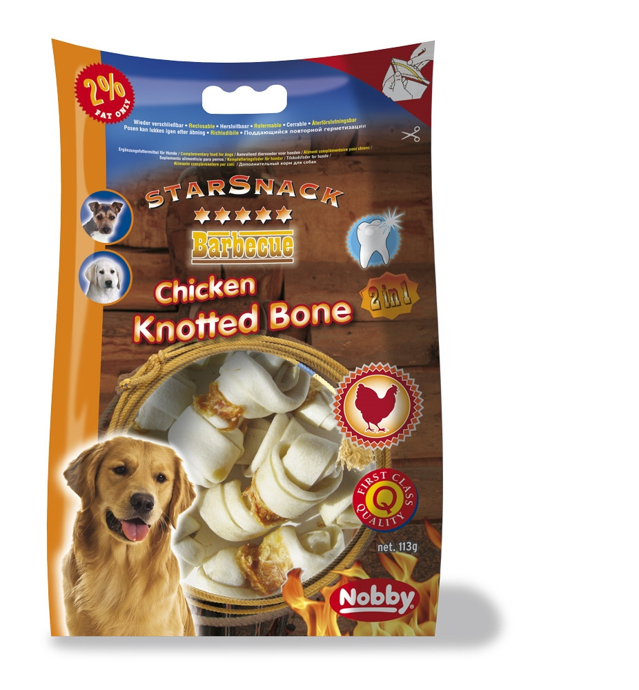 StarSnack Barbecue Kip Geknoopt Bot 7,5 cm, 113 g 