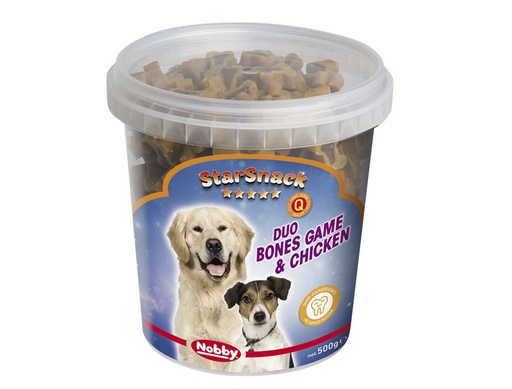 [NB69735] StarSnack "Duo Bones Wild & Kip" pot 500 g 