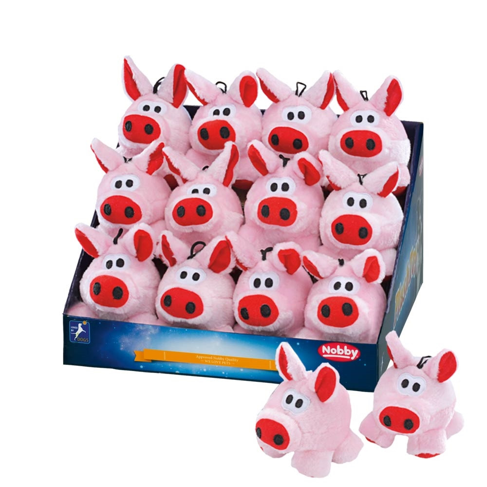 Pluche varken "Cool Pig" display 120 stuks 