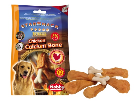 [NB70064] StarSnack Barbecue Kip Calciumbot  7,5 cm,  70 g 