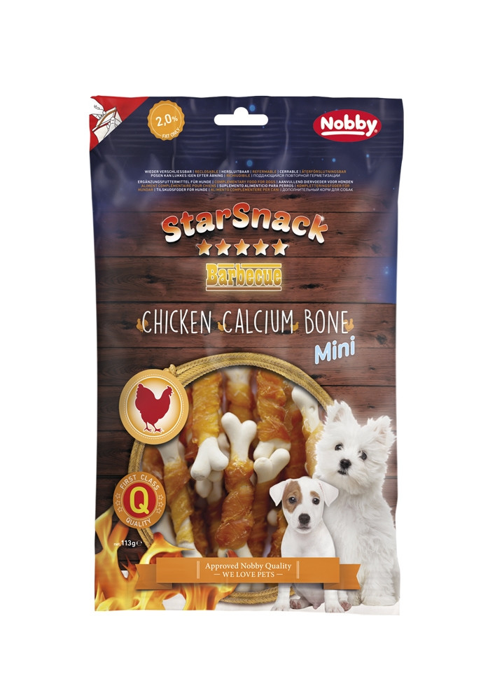 StarSnack Barbecue MINI Kip Calciumbot  7,0 cm,  113 g 
