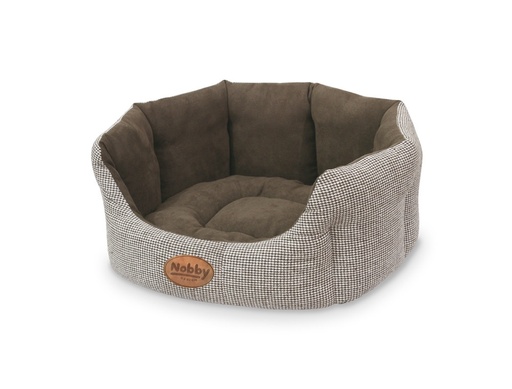 [NB70755] Comfortbed ovaal "JOSI" l x b x h: 65 x 57 x 22 cm coffee bruin