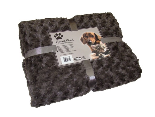 [NB7098123] Fleeceplaid "SUPER ZACHT" M l x w: 100 x 150 cm bruin