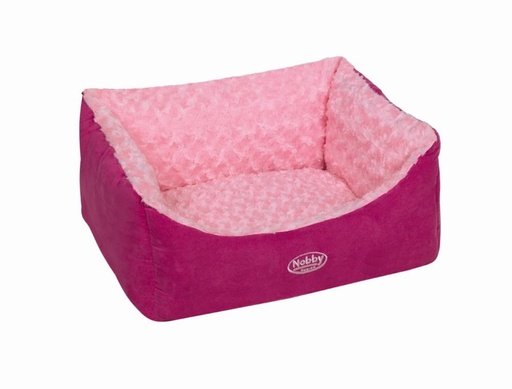 [NB71480] Comfortbed vierkant "ARUSHA" L x b x H: 60 x 48 x 19 cm roze