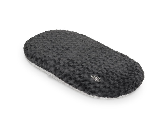 [NB71491] Kussen ovaal "SEOLI" L x B: 80 x 49 cm donker grijs-licht grijs