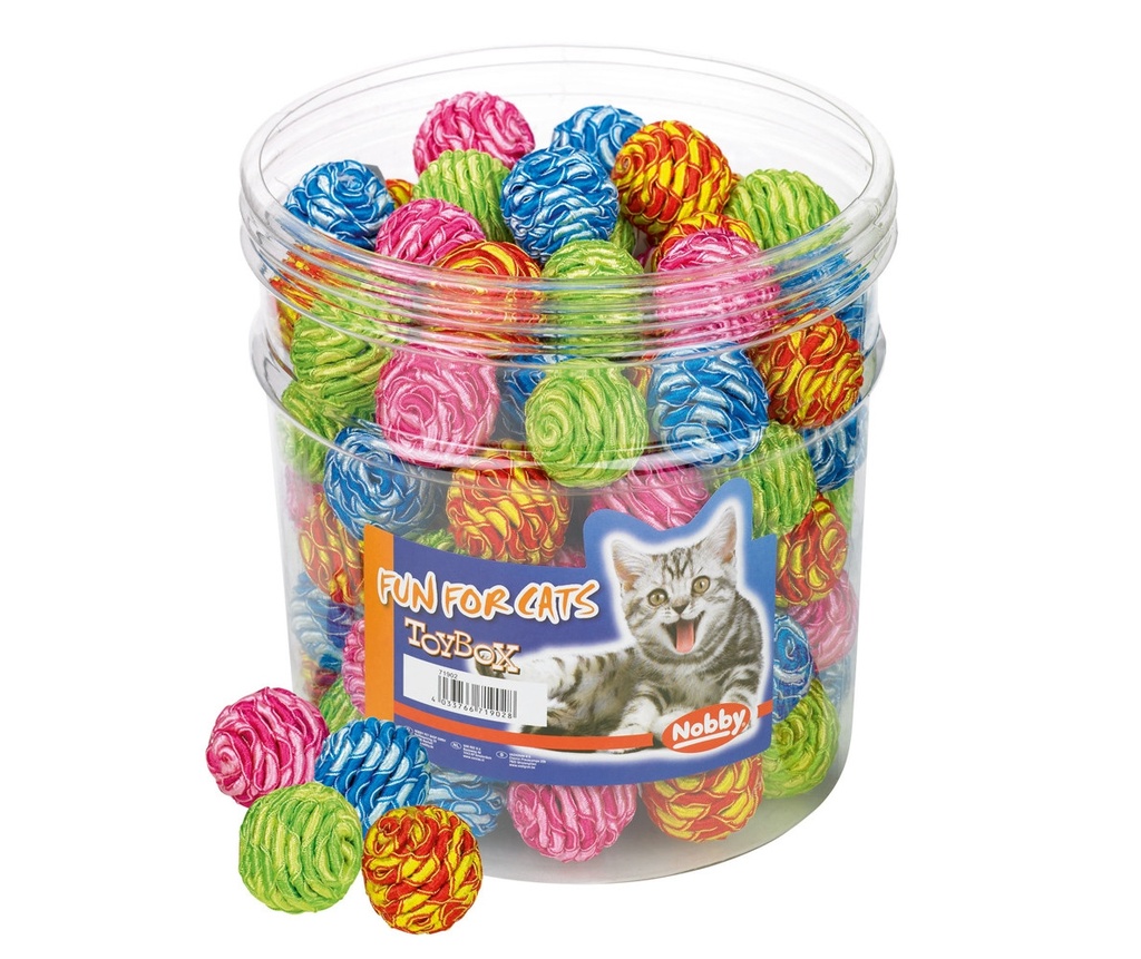 Speelgoedkist kat Tube 100 st., 3,5 cm ball wrapped, 