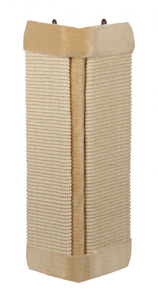 Hoekkrabplank met pluche 61 x 32 cm beige