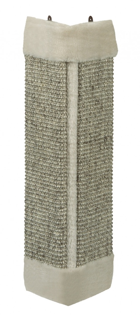 Hoekkrabplank met pluche 49 x 22 cm grijs