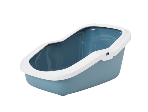 [NB72071] Kattentoilet met rand "Aseo" 56 x 39x 27,5 cm licht groen-wit