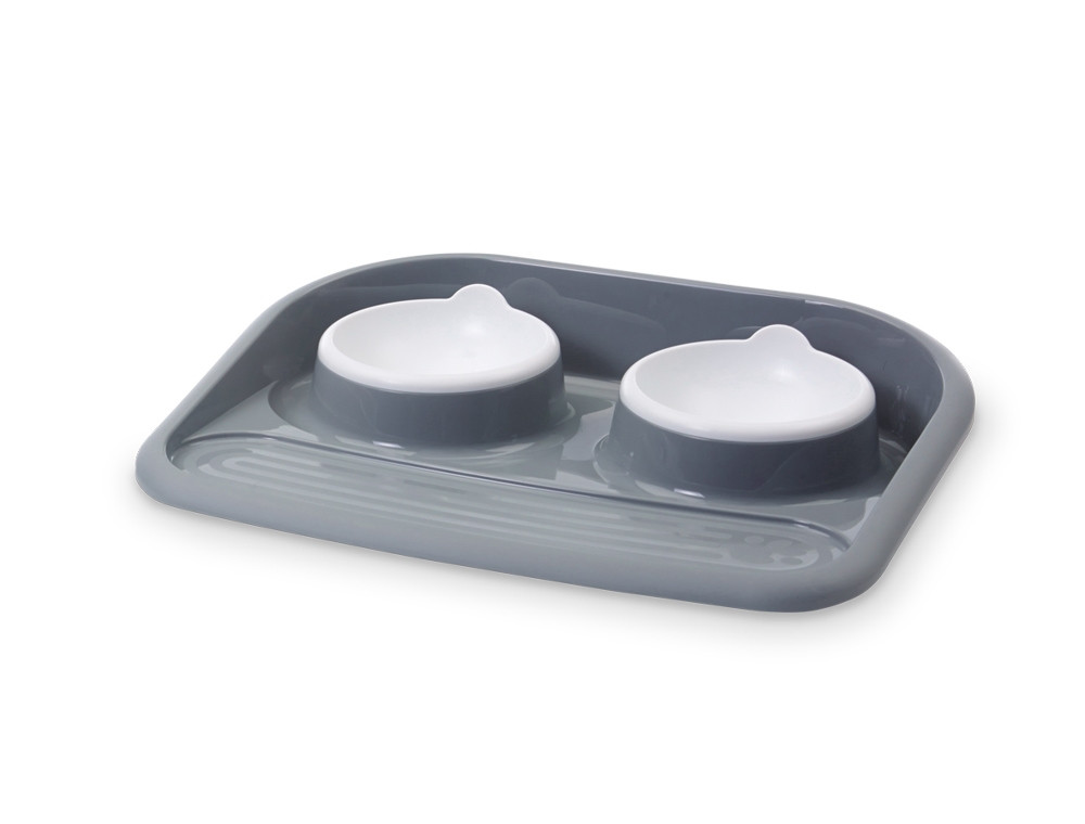 Dinerdienblad "Butler" 2 x 300 ml grijs