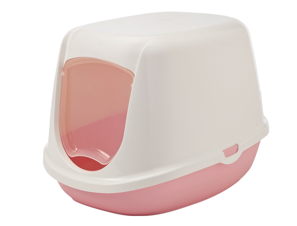 Kattentoilet "DUCHESSE" 44,5 x 35,5 x 32 cm sweet roze-wit