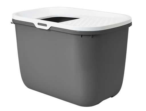 [NB72189] Kattentoilet "Hop In" 58,5 x 39 x 39,5 cm anthracite - wit