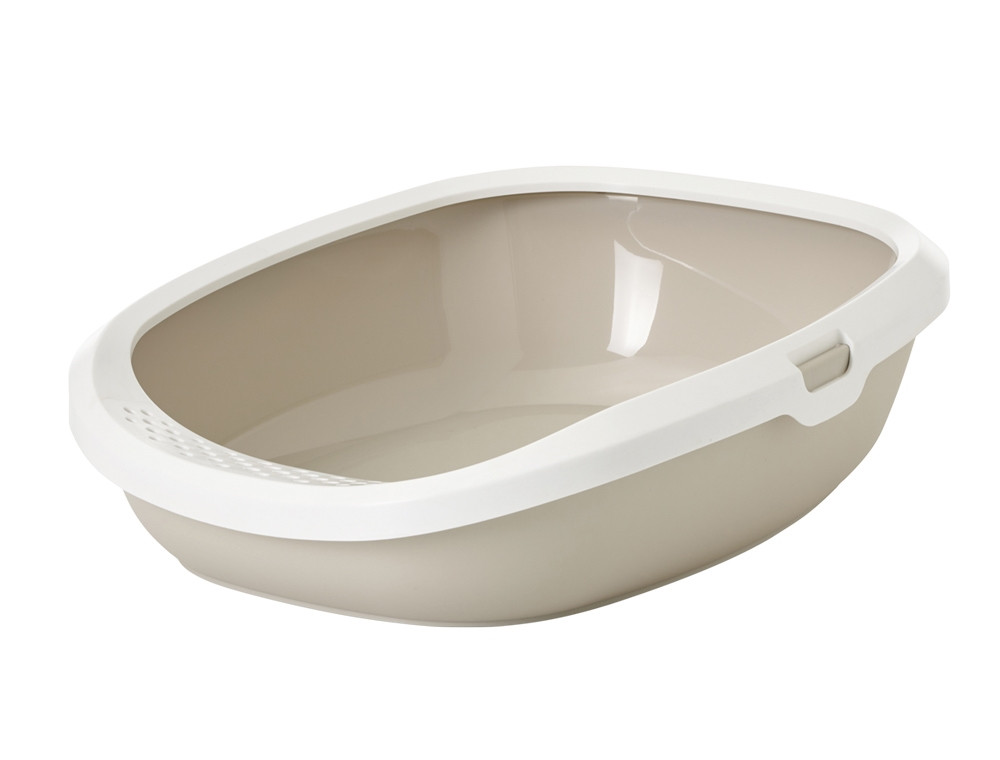 Kattentoilet "Gizmo Medium" 44 x 35,5 x 12,5 cm mocca-wit