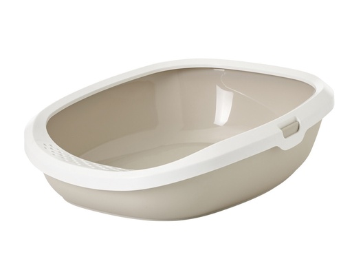 [NB72191] Kattentoilet "Gizmo Medium" 44 x 35,5 x 12,5 cm mocca-wit