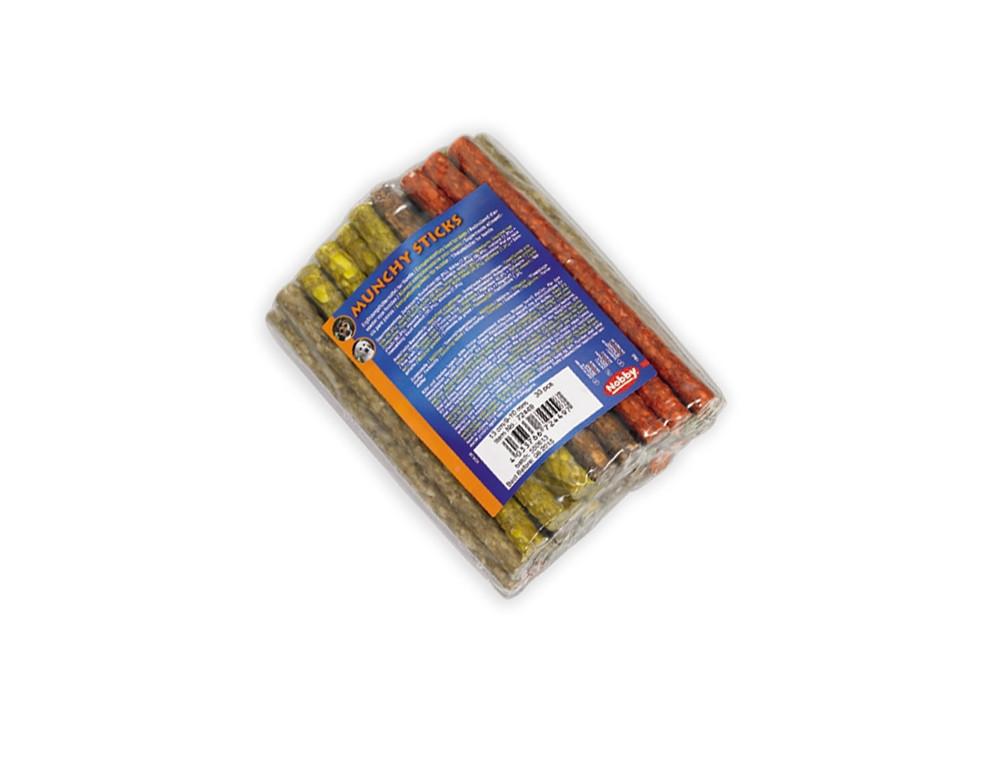 Munchy stokken 30 stuks; 13 cm;  9 - 10 mm mix
