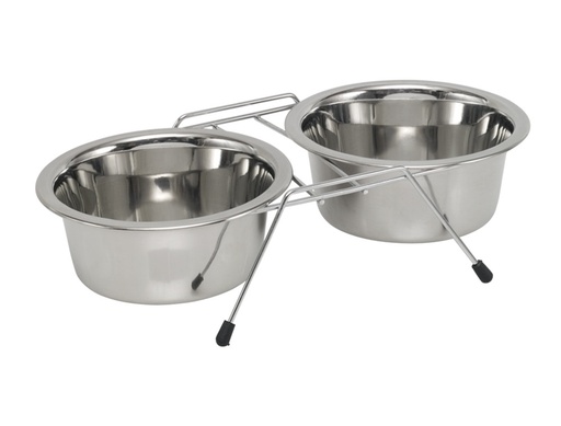 [NB72822] Houder voor kommen DOUBLE DINER 13,5 cm 0,35 ltr incl. 2 kommen