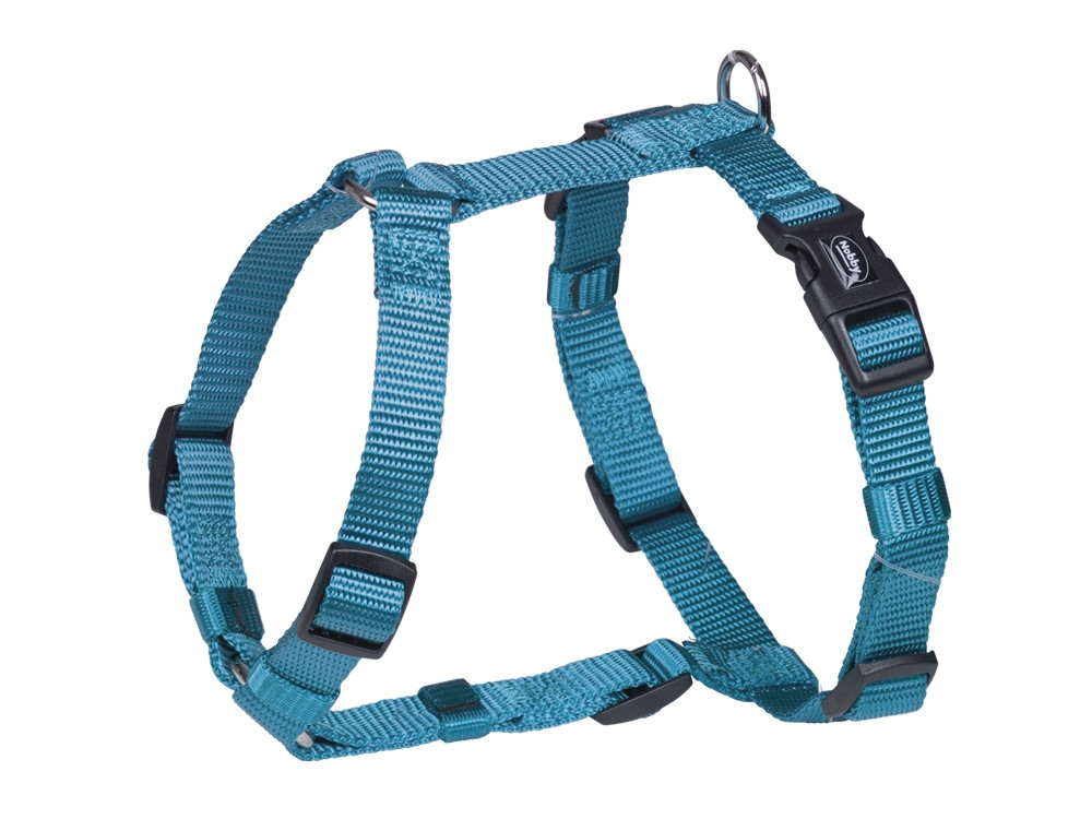 Harnas "Klassiek" borst: 70/90 cm; b: 25 mm licht blauw